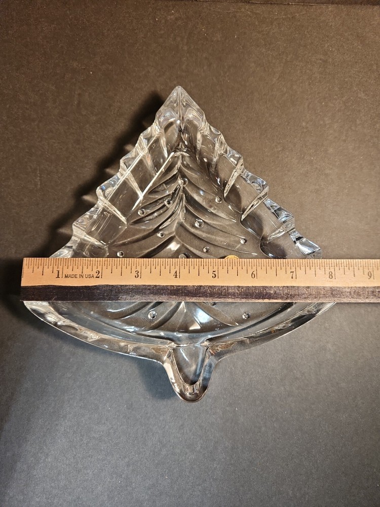 Cristal d'Arques Crystal Christmas Tree Shaped Dish