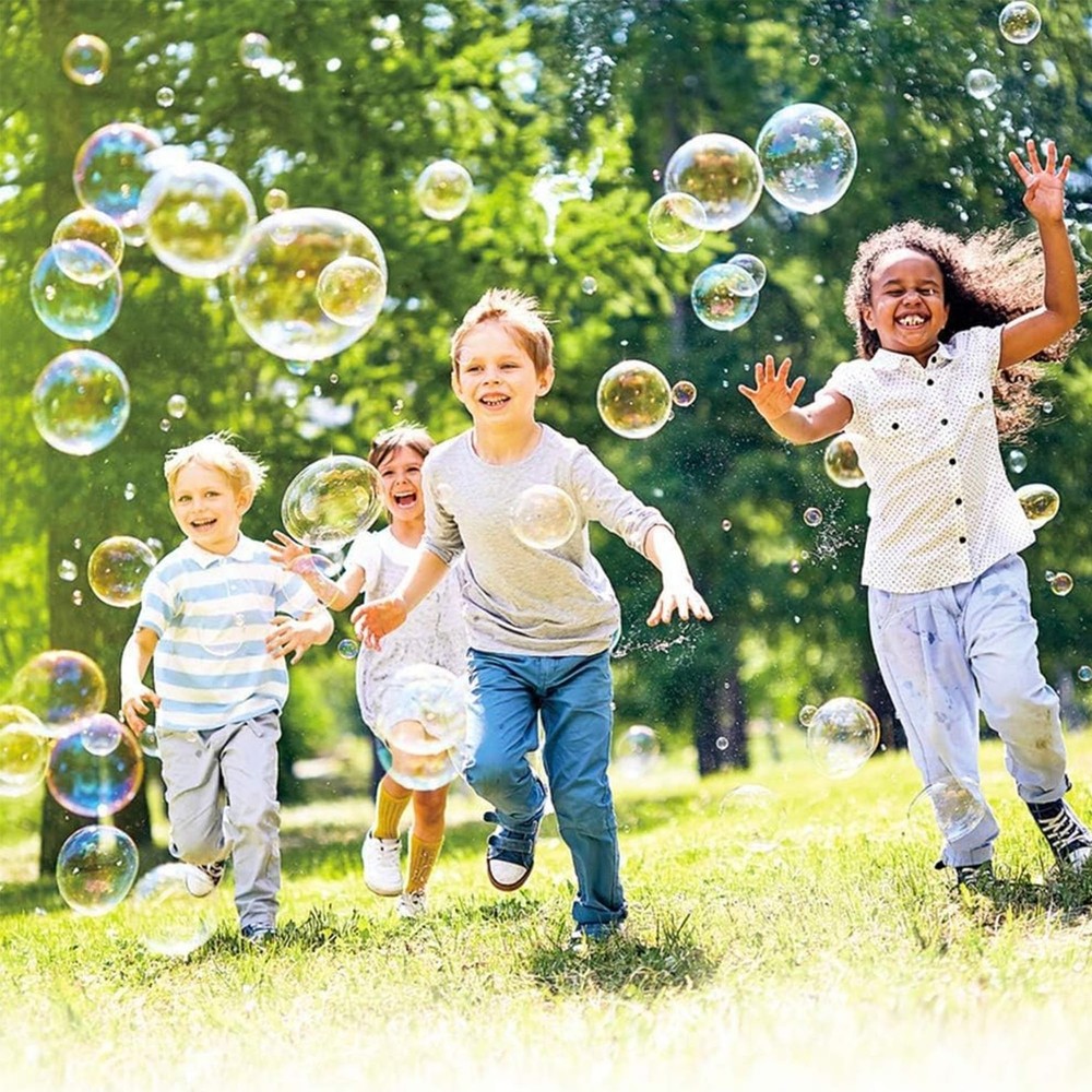 1L High-Capacity Automatic Bubble Machine with 45ft Remote, Metal Blower for ...