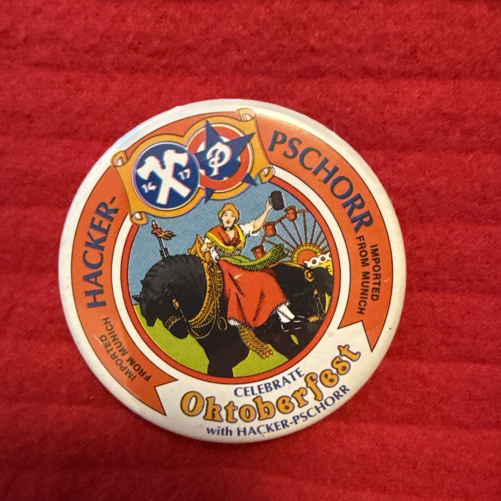 Hacker Pschorr Oktoberfest 2.25” Stick Pin Button NEW
