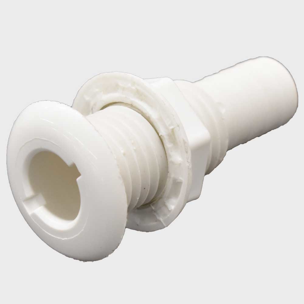Attwood Boat Thru Hull Connector Fitting | Straight 3/4 Inch Plastic