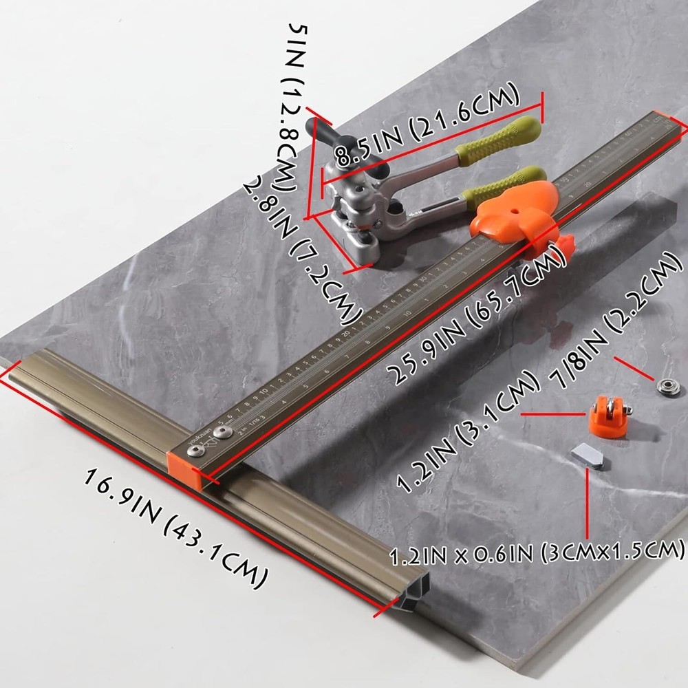 Precise Tile Cutter Tools Professional Manual Porcelain 48' Large Format