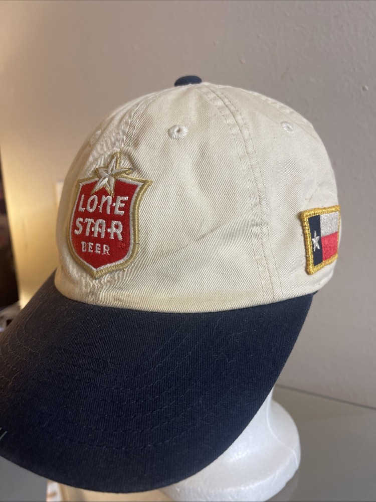 Lone Star Black And White Adjustable Strapback Hat White