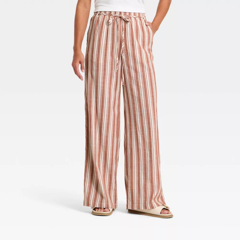 Women's Mid-Rise Wide Leg Palazzo Pants - Universal Thread