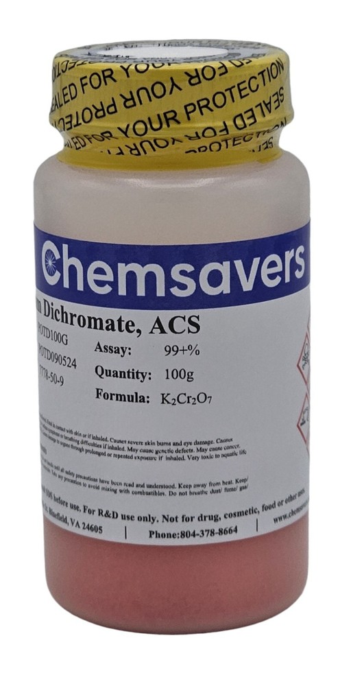 Potassium Dichromate, ACS, 99+%, 100g