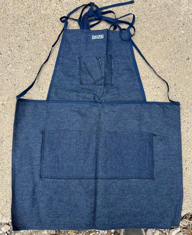 Denim Apron. Classroom Art. Workwear, Studio, Machinist Work