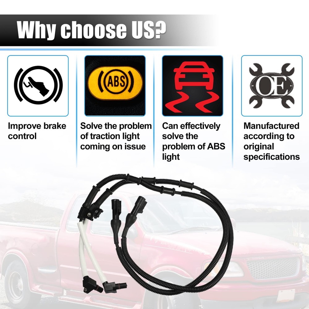 2pcs ABS Wheel Speed Sensor Front Left Right Wheel ABS Brake Sensor for Ford ...
