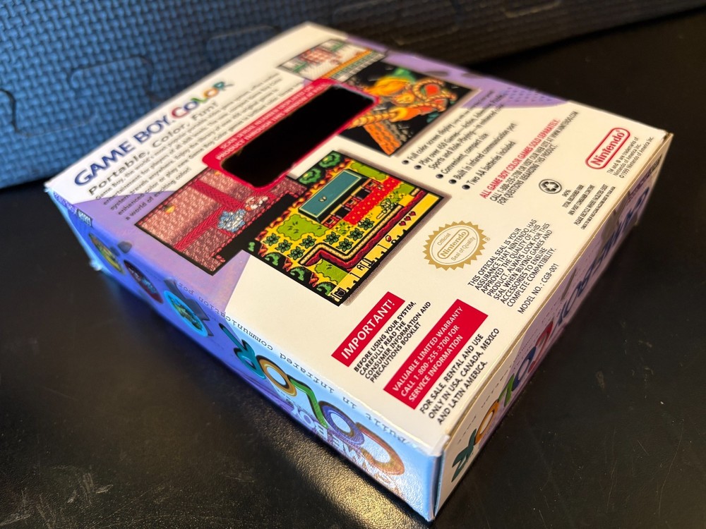 1999 Game Boy Color (Atomic Purple) - Empty custom design display box