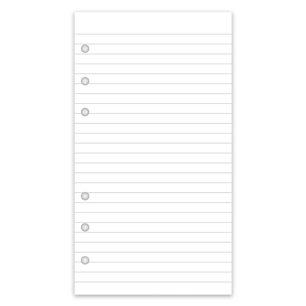 (2 Pack) A6 Lined Refill Paper, 200 Sheets/400 Pages Loose 200 Sheets, White