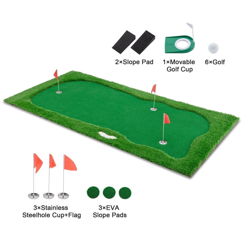 10 x 5 ft. Large Professional Golf Training Mat Swing Putting Green Practice