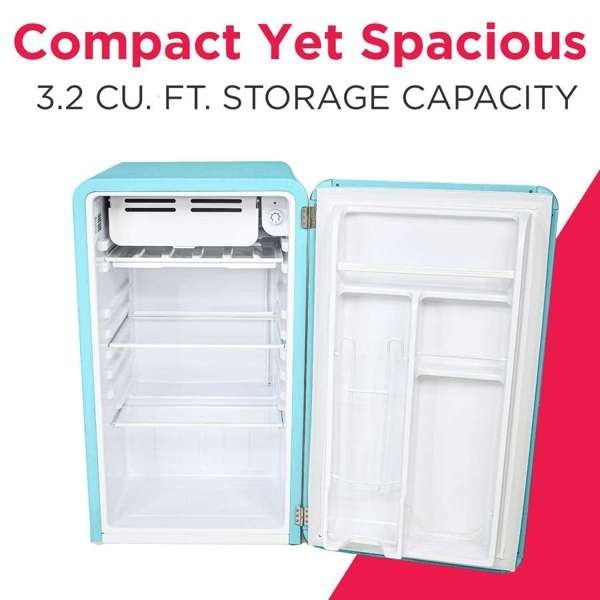 Frigidaire, 3.2 Cu. Ft. Retro Compact Refrigerator, Blue