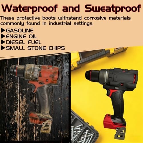 Protective Boot for 1/2" Hammer Drill/Driver - Shock-Resistant, Anti-Scratch, Oi