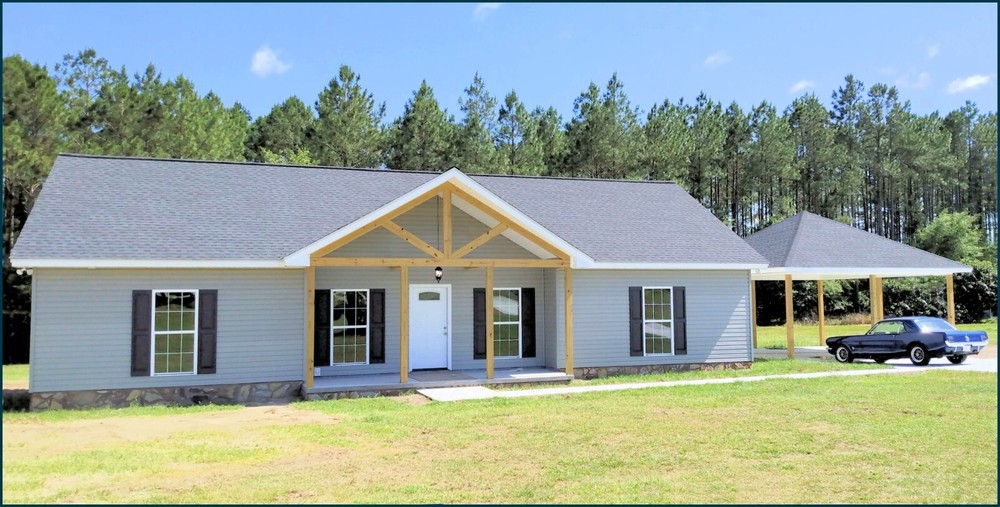 Ranch House Plans 1602 SF 3 Bed 2 Bath Open Floor - Split BR (Blueprints) #1015