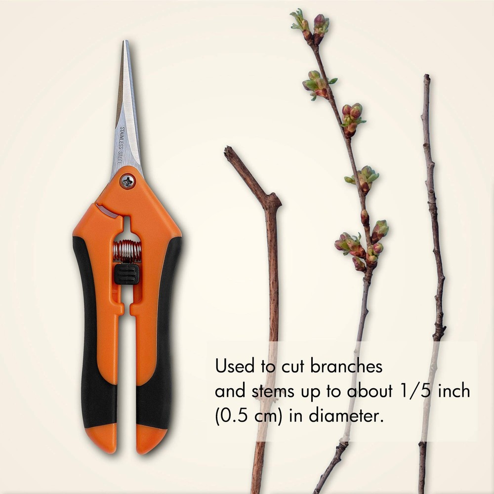 2-Pack 6.5'' Hand Pruner Pruning Shear, Functional Garden Scissors Cutter wit...