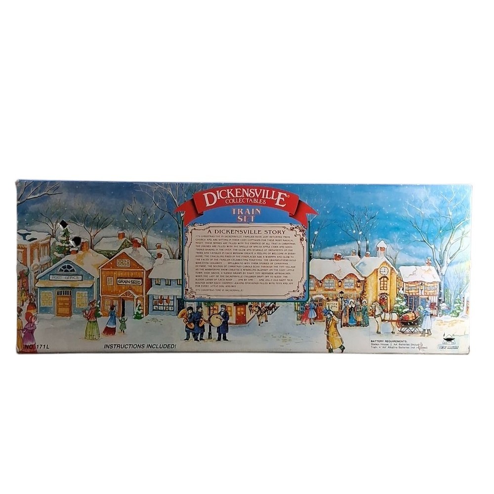 1994 Dickensville Christmas Train Set Station Complete