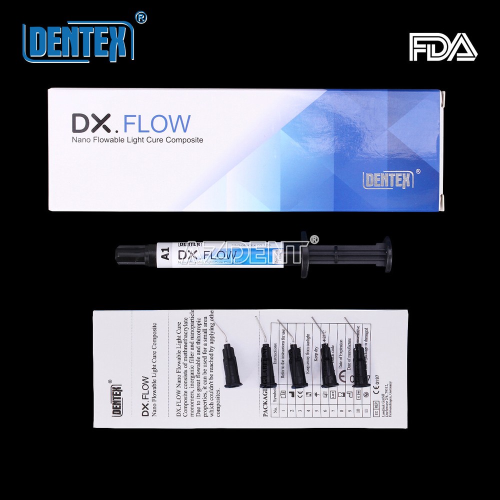 DX.FLOW Dental Flowable Light Cure Composite Resin Medium Flow DENTEX A1 A2 A3