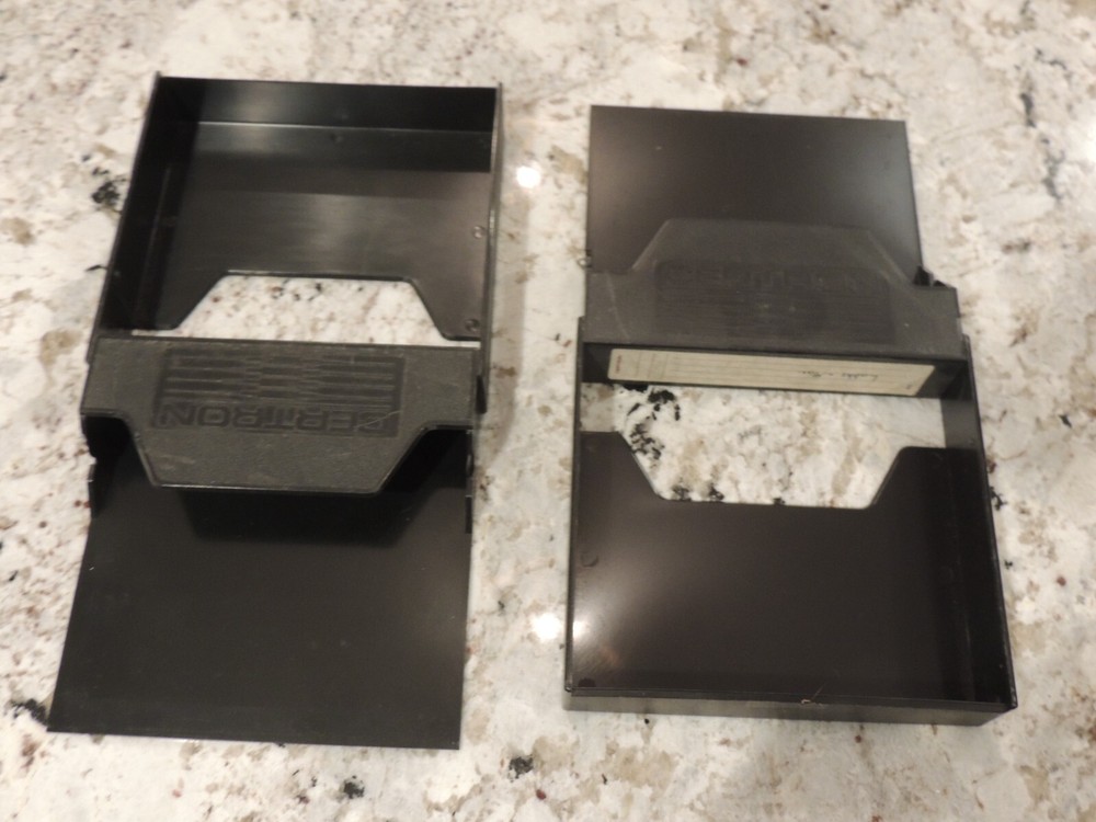 2 CERTRON Floppy File Storage For 10 5.25” Disk Atari Commodore