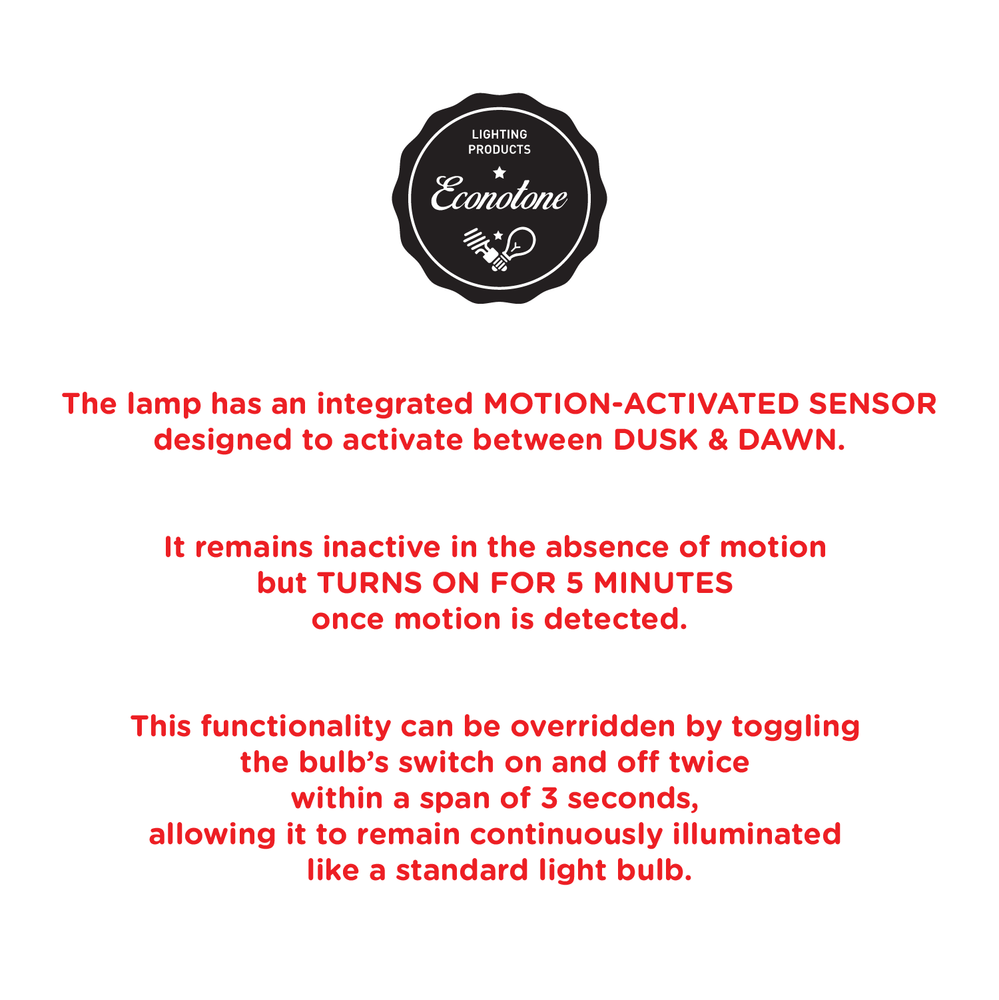 2 Pack Motion Sensor Light Bulb LED 12W 75W Equivalent A19 E26 3000K Soft White