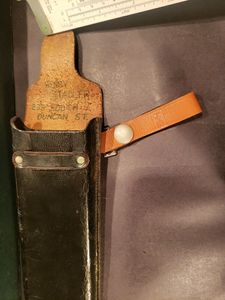 Doric K & E Co 1947 Slide Rule With Leather Case