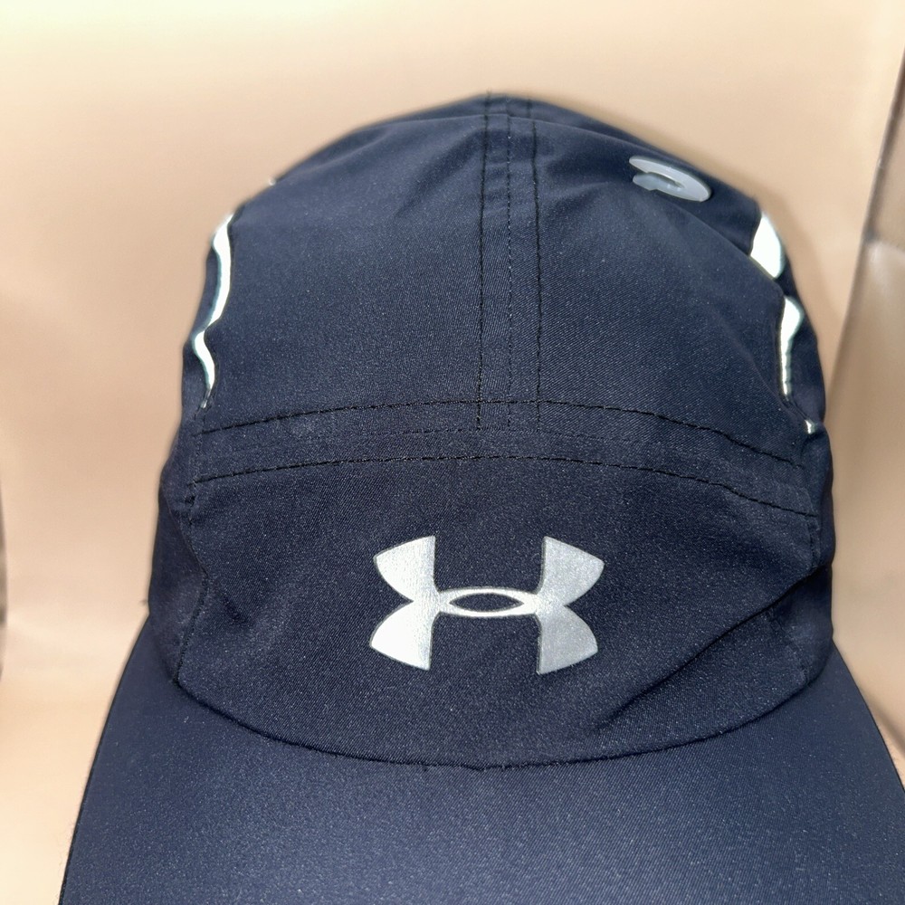 UNDER ARMOUR Running Workout Baseball Hat Cap 5 Panel Reflective Adjustable NICE
