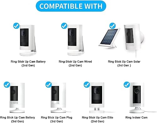 Adhesive Ring Camera Mount Stick Up Mount Holder Compatible with 1 Pack Black