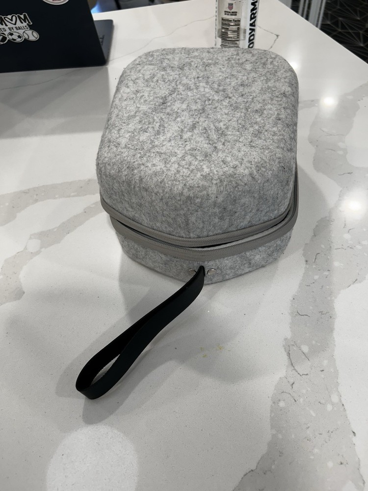 Gray VR Headset Carrying Case with Mesh Pocket