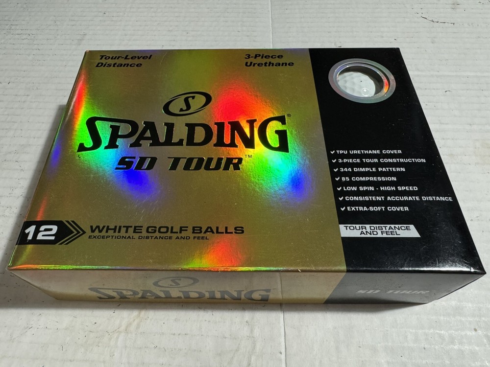 Spalding SD Tour Golf Balls - White, 12 Pack