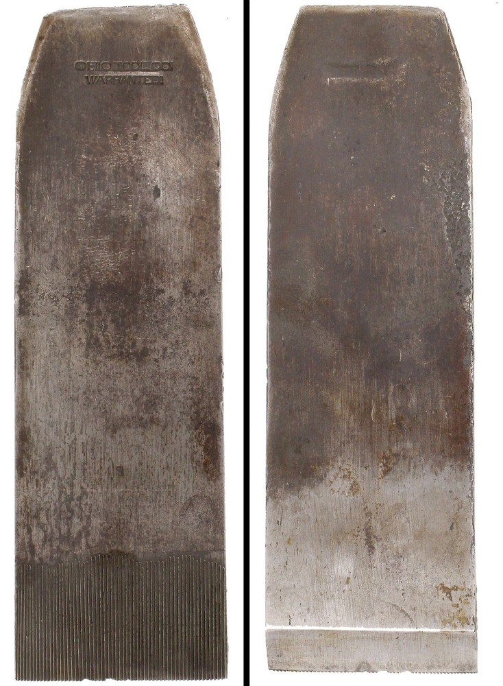 Original Ohio Tool Two-Inch Width "Toothing" Iron for Veneer Work - mjdtoolparts