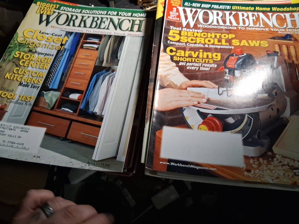 Workbench Magazine Bundle 25X Lot Various Issues Woodworking Hobbies