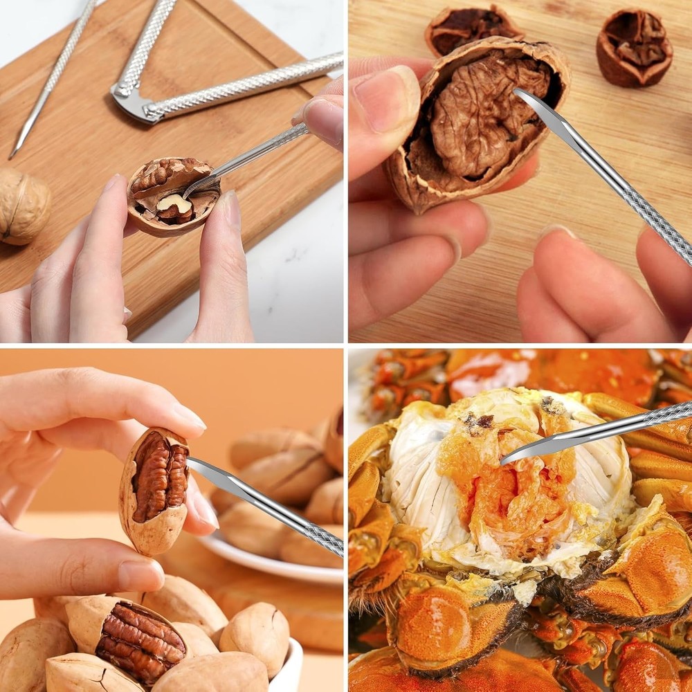 Nut Cracker Set, Nutcracker Tool, Lobster Crackers and Picks Set, 3 Pcs Classic