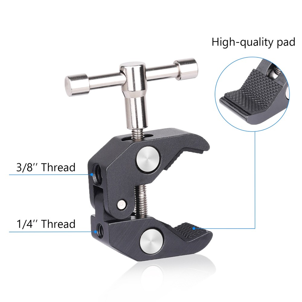 ARTCISE Super Clamp Camera Mount Clam For DSLR Camera Photo Studio Flash Light