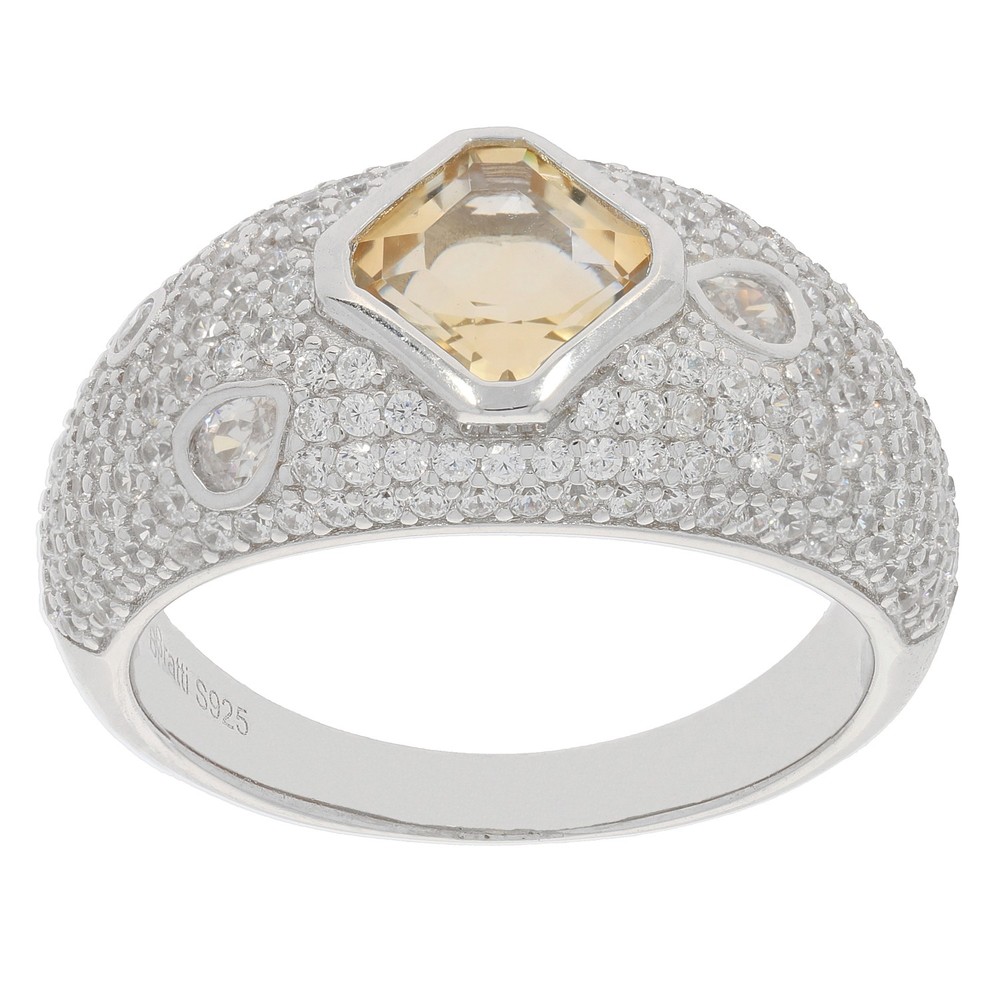 Sterling Silver Semi Mount Ring Setting Emerald OCT 6X6mm Topaz