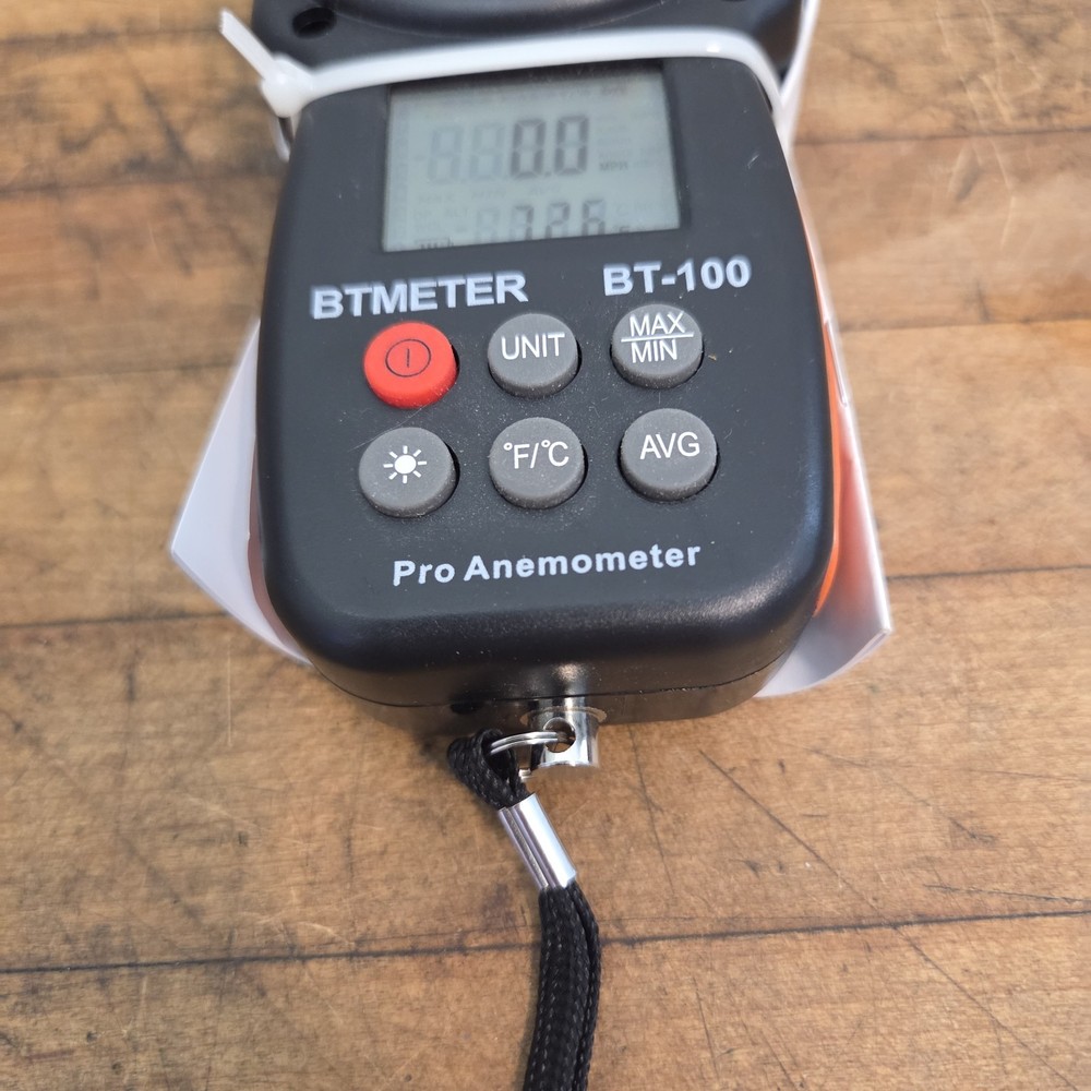 BTMETER BT-100 Digital Handheld Anemometer Wind Speed Temp Meter