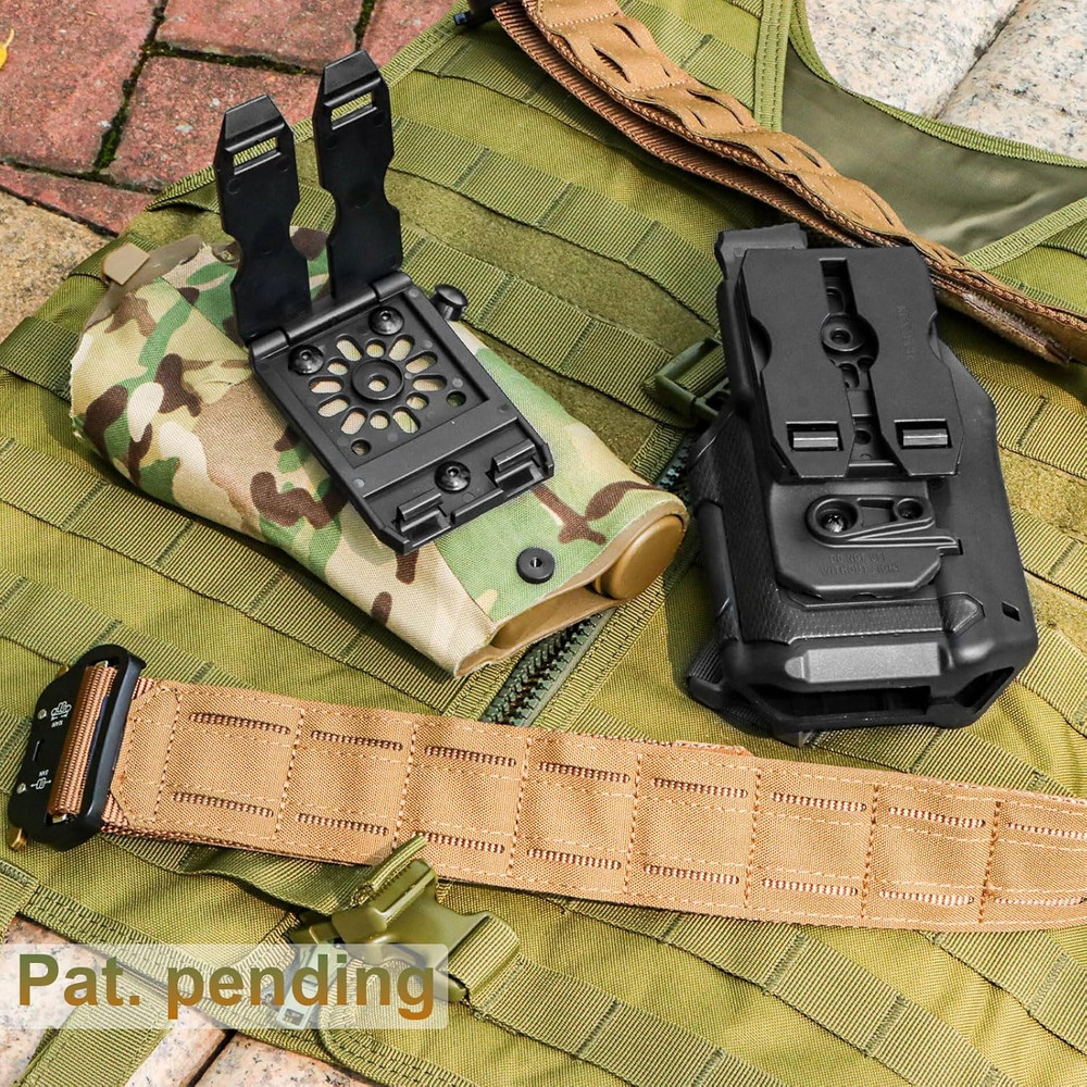 Molle Clips & Adapters for Vests, Holsters, Pouches - 2 Pack with Hardware