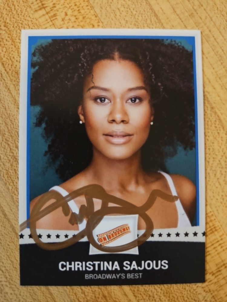 Christina Sajous Custom Signed Card - Broadway's Best