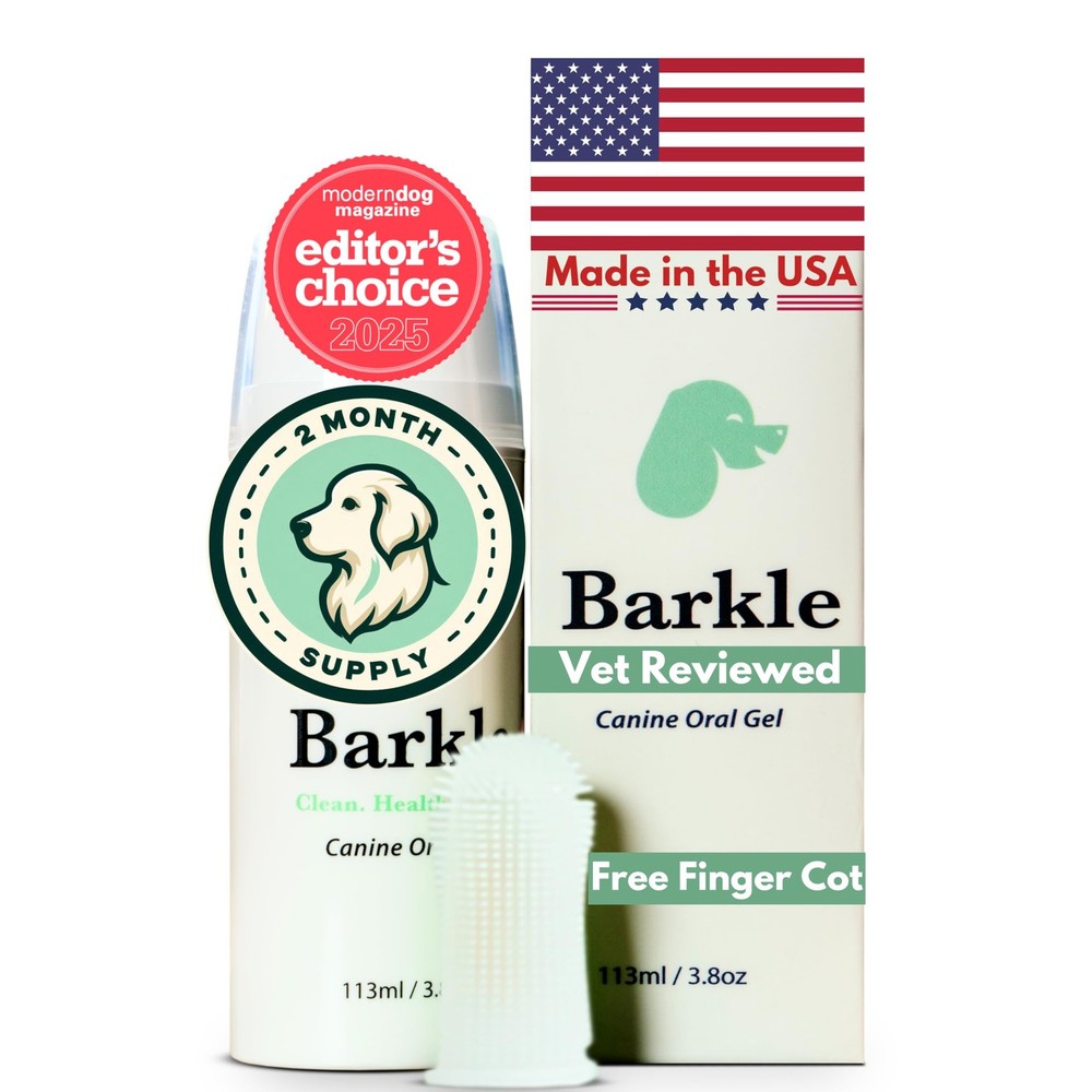 Vet Approved Dog Teeth Cleaning Toothpaste & Tooth Brushing Kit | Eliminate P...