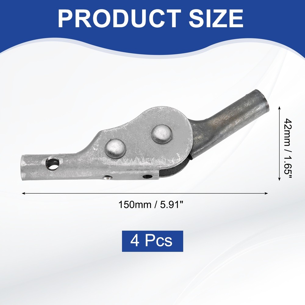 4Pcs Adjustable Sofa Hinge, 125 Degree Slanted 3 Gear Support Joint for Sofa