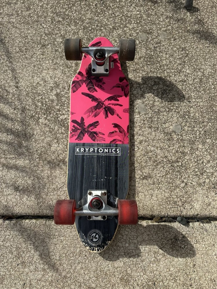Kryptonics Pink And Black longboard