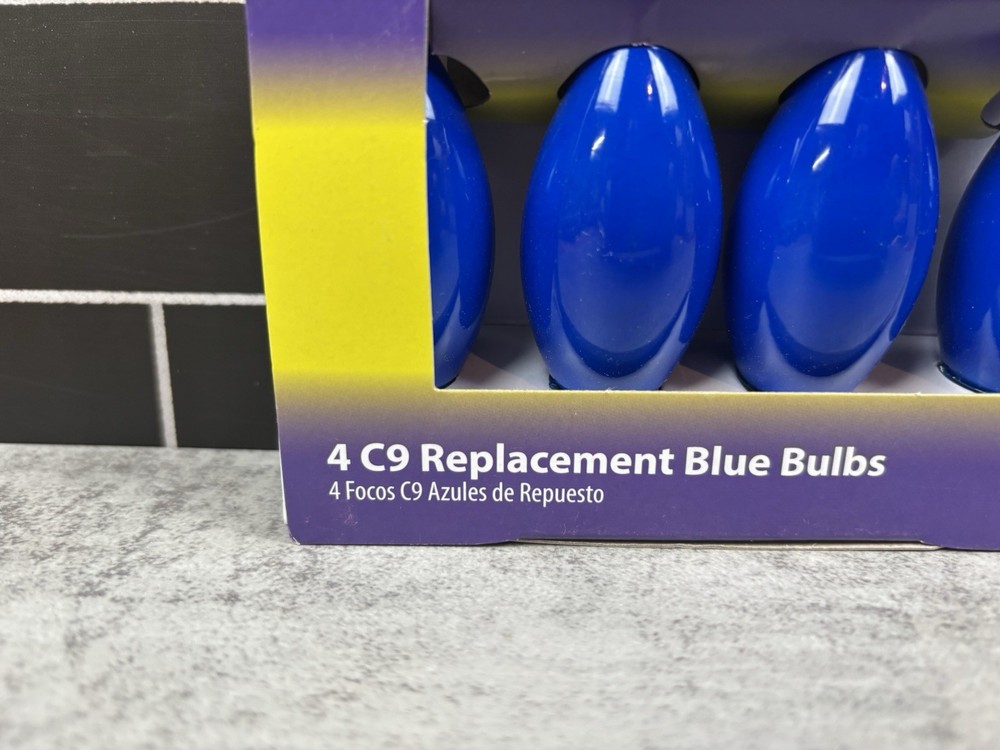 Pack of 4 Blue C9 Holiday Replacement Bulbs