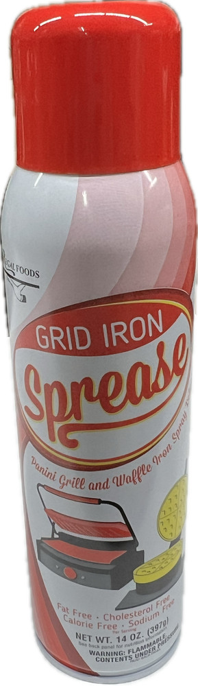 Grid Iron Sprease Panini Grill and Waffle Iron Release Spray 14oz.