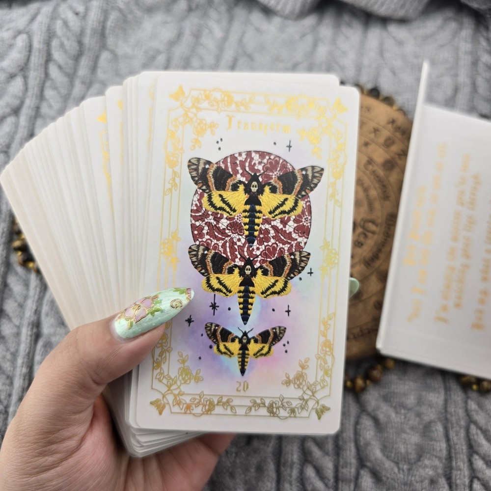 The Embroidered Graveyard 68 Card Oracle Deck With Box USED