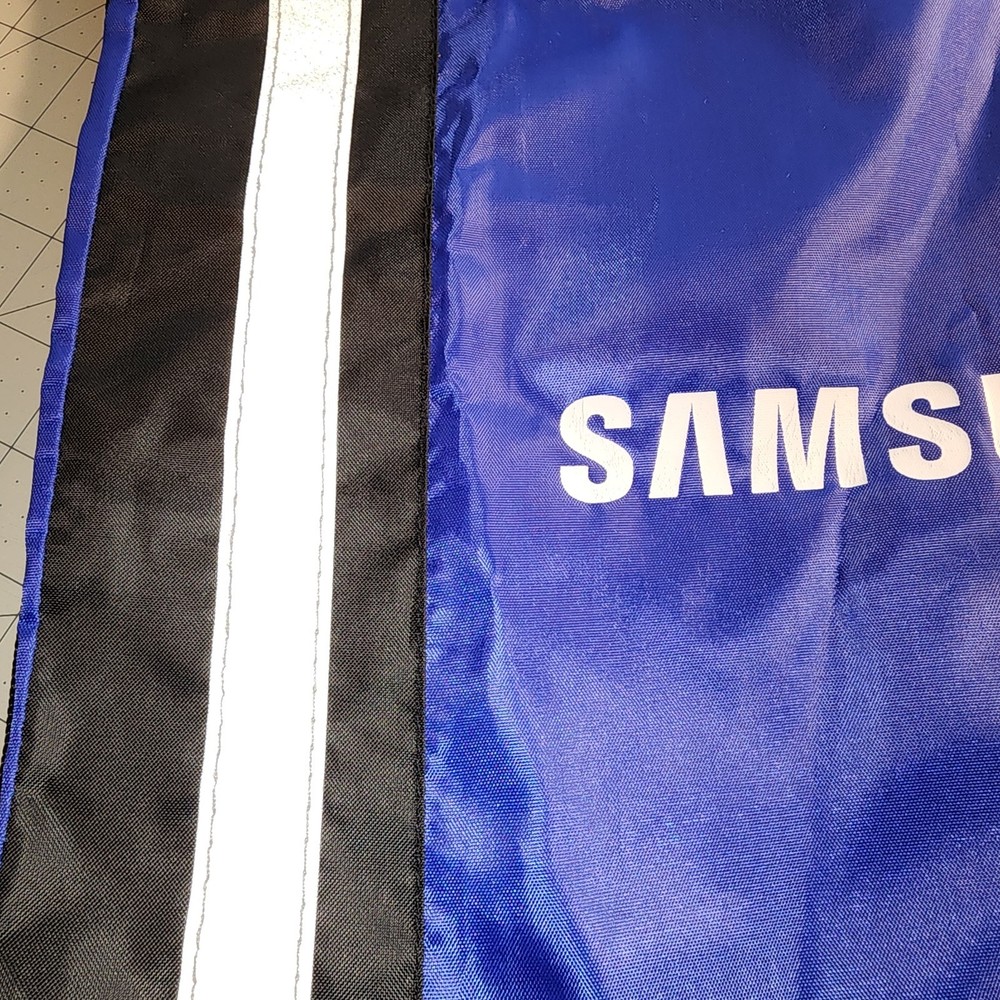 5 packs Drawstring Backpacks w/Handle - Blue Black Reflective Samsung branded