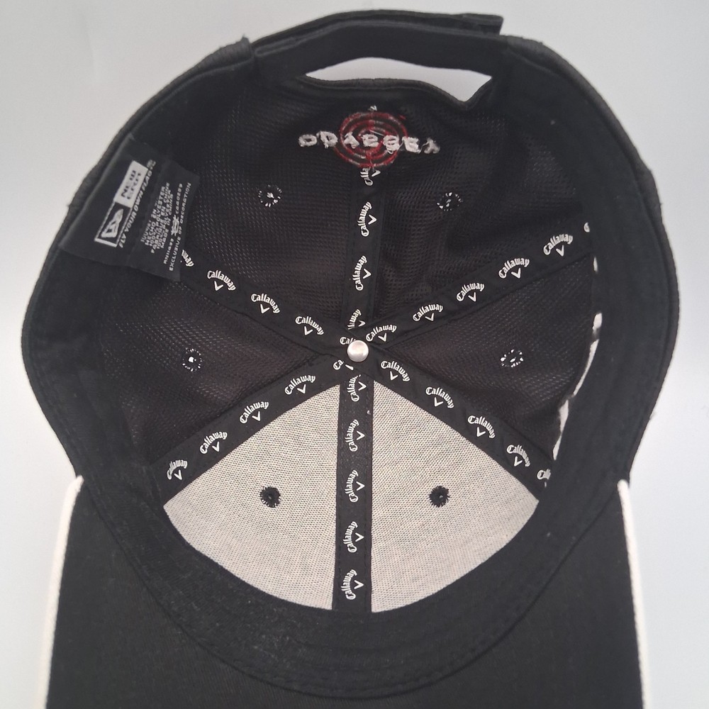 Callaway Odyssey Hex Black Tour Razr Hat Cap Strap Back White Red Script Logos