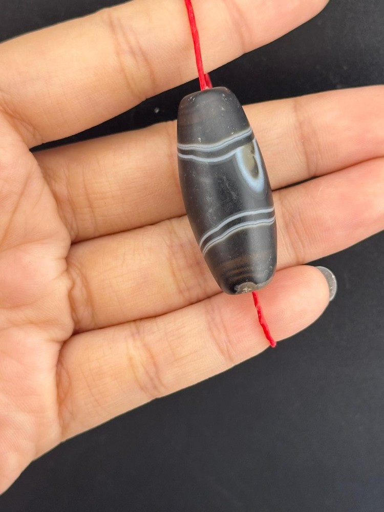 Beautiful Ancient Banded Agate Stone Bead with Eye