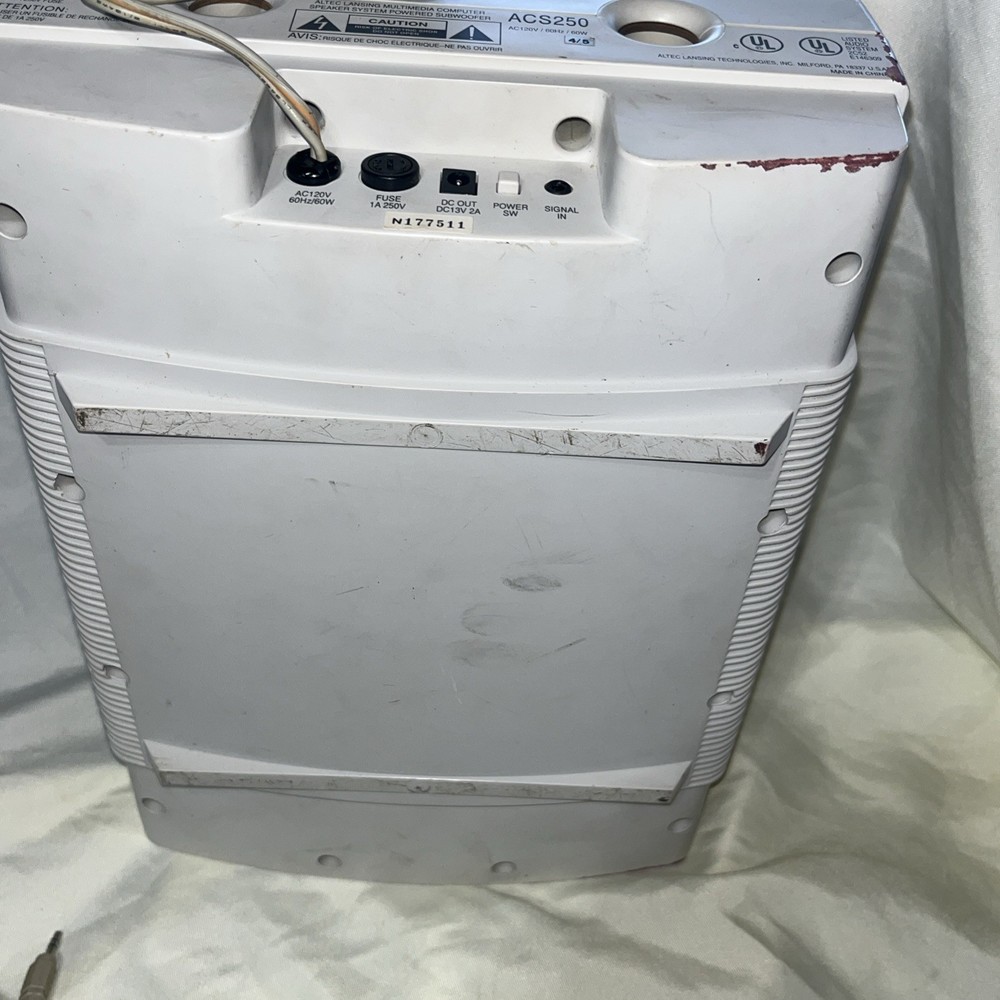 Altec Lansing ACS250 Subwoofer For Acs400 System & Cables Tested Working