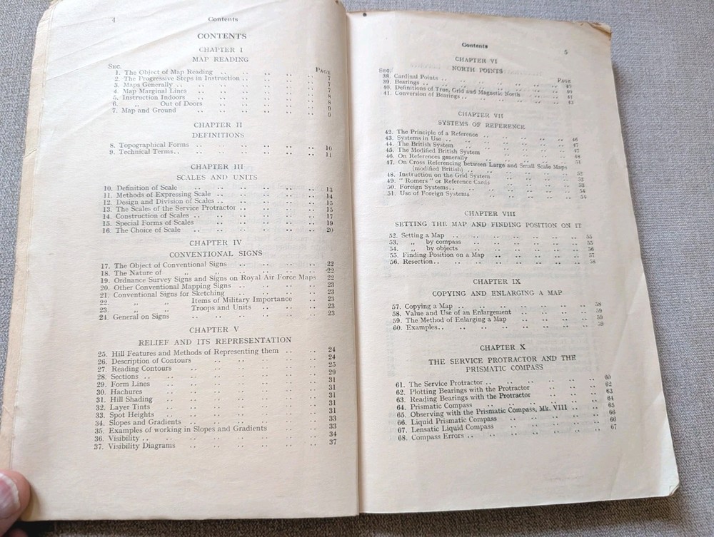 Original Notes On Map Reading, 1929 (Reprinted 1939) The War Office Booklet