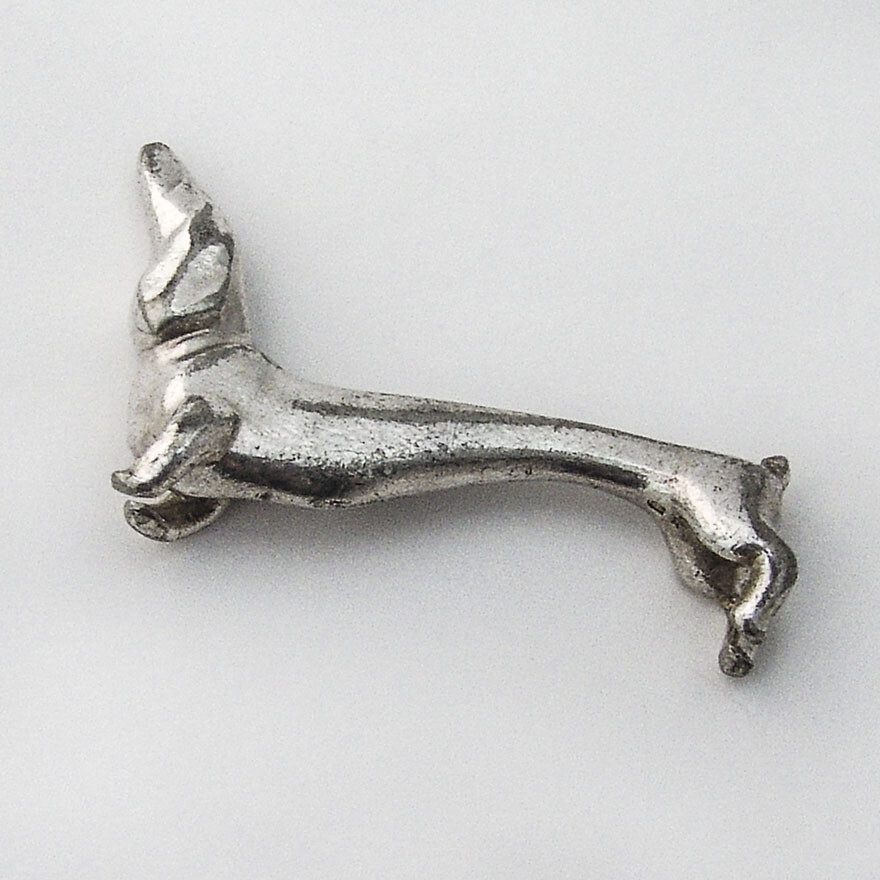 Art Deco Figural Dog Knife Rest German Silverplate 1930