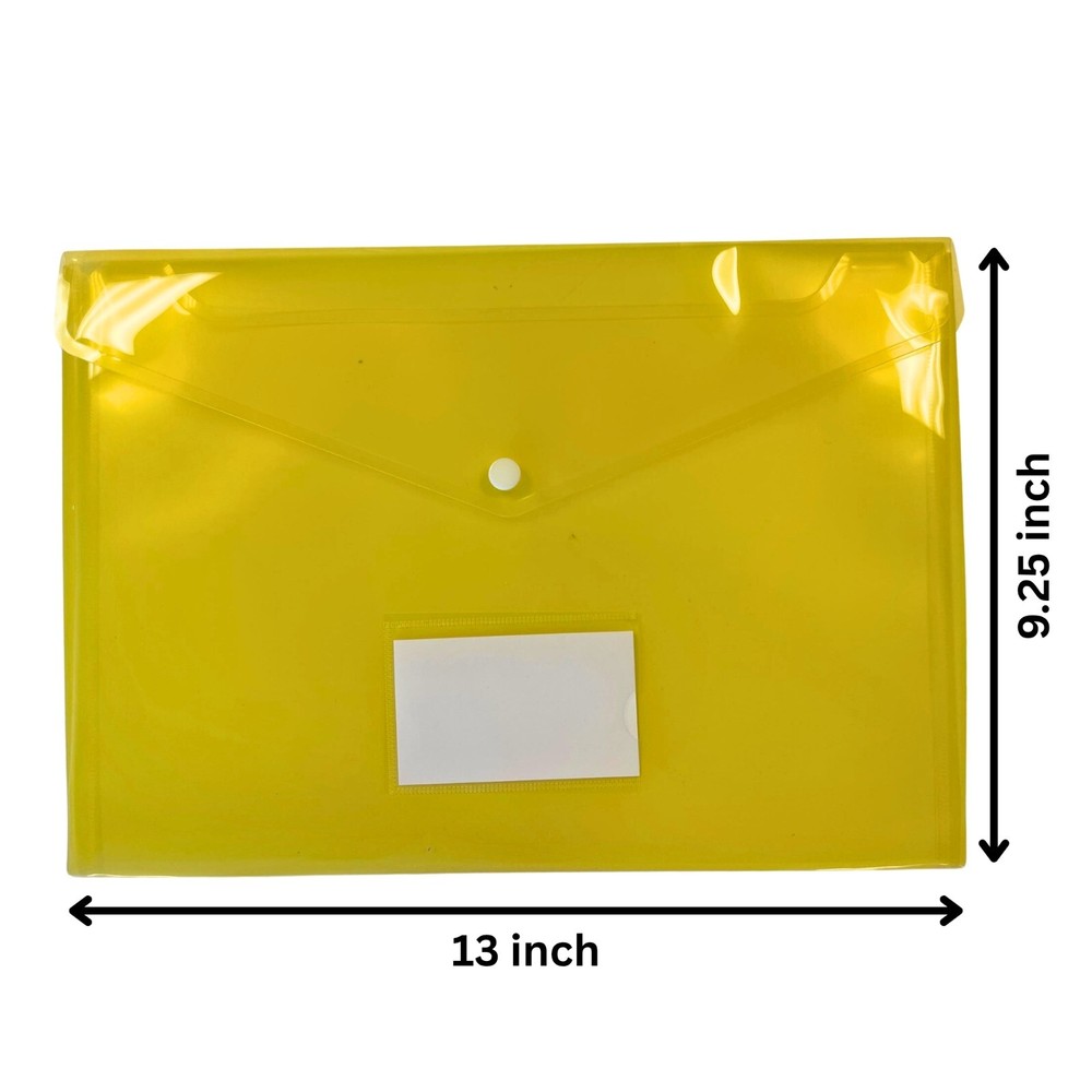 10 Pack Plastic Envelopes File Folders for Documents Office School Supplies
