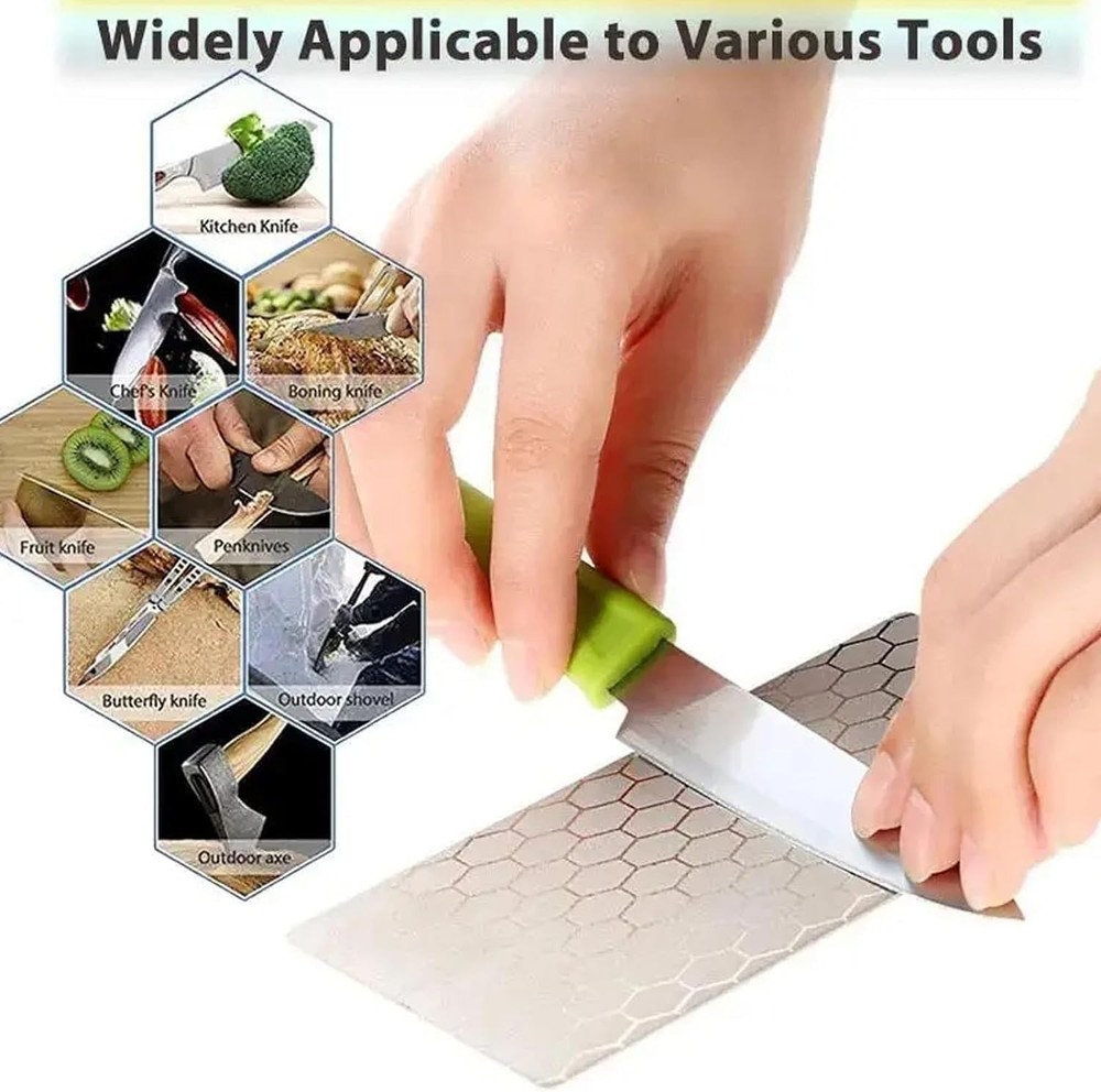 Diamond Sharpening Stone, 5 Pcs Knife Sharpening Stone for Kitchen Sharpening, D