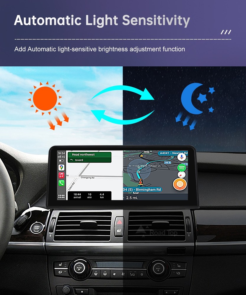 12.3" Wireless Carplay/Android Screen Multimedia For BMW X5 X6 E70 E71 2009-2013