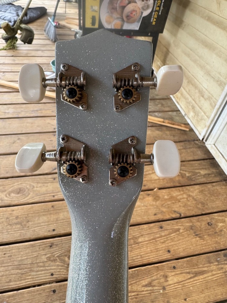 ukulele sparkly silver new